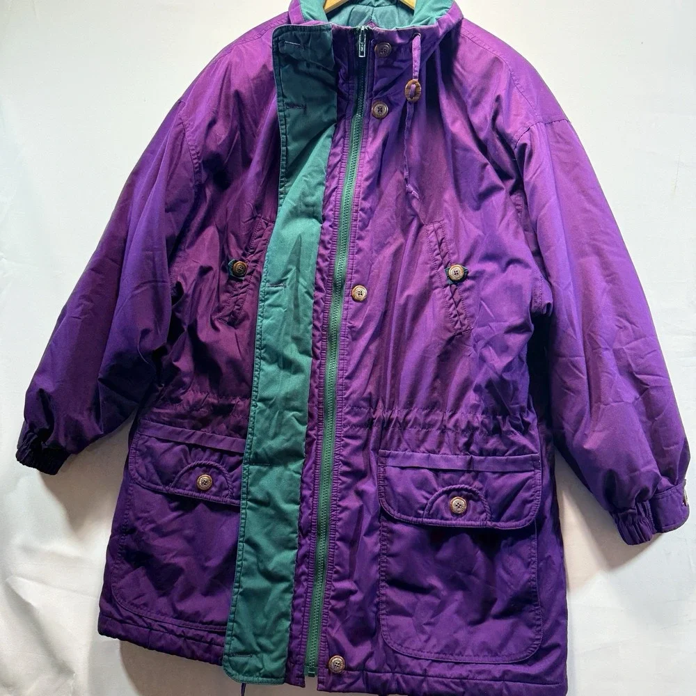 VINTAGE Bomber Jacket Size Medium Izzi Innovations Thermolite Ski Snow Coat - Picture 10 of 16